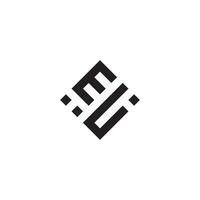 ue geometrisch Logo Initiale Konzept mit hoch Qualität Logo Design vektor