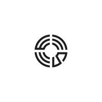 sw Kreis Linie Logo Initiale Konzept mit hoch Qualität Logo Design vektor