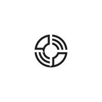 qq Kreis Linie Logo Initiale Konzept mit hoch Qualität Logo Design vektor