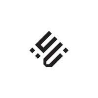 vu geometrisk logotyp första begrepp med hög kvalitet logotyp design vektor