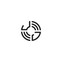 jj Kreis Linie Logo Initiale Konzept mit hoch Qualität Logo Design vektor