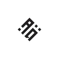 qa geometrisk logotyp första begrepp med hög kvalitet logotyp design vektor