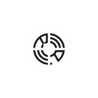 pr Kreis Linie Logo Initiale Konzept mit hoch Qualität Logo Design vektor
