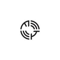 wenn Kreis Linie Logo Initiale Konzept mit hoch Qualität Logo Design vektor