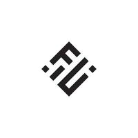 uf geometrisch Logo Initiale Konzept mit hoch Qualität Logo Design vektor
