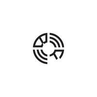 fb Kreis Linie Logo Initiale Konzept mit hoch Qualität Logo Design vektor