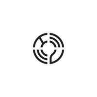 vh Kreis Linie Logo Initiale Konzept mit hoch Qualität Logo Design vektor