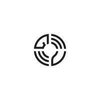 vg cirkel linje logotyp första begrepp med hög kvalitet logotyp design vektor
