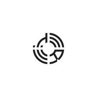 rt Kreis Linie Logo Initiale Konzept mit hoch Qualität Logo Design vektor