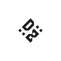 zd geometrisch Logo Initiale Konzept mit hoch Qualität Logo Design vektor