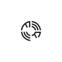 ff Kreis Linie Logo Initiale Konzept mit hoch Qualität Logo Design vektor