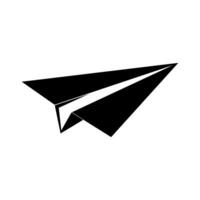 papper flygplan ikon isolerat på vit bakgrund. vektor illustration