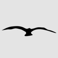 silhuett av fågel isolera på vit bakgrund. för webb och mobil vektor illustration
