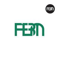 Brief fbm Monogramm Logo Design vektor