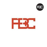 brev fbc monogram logotyp design vektor