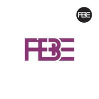 brev fbe monogram logotyp design vektor