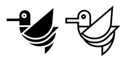 Kolibri Symbol, Zeichen, oder Symbol im Glyphe und Linie Stil isoliert auf transparent Hintergrund. Vektor Illustration