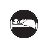 Schlafen Person Logo Symbol, Vektor Illustration Design