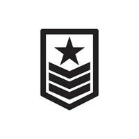 militär rang ikon logotyp vektor design mall