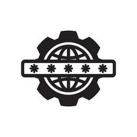 Netzwerk Sicherheit Logo Symbol, Vektor Illustration Design