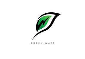 grön watt logotyp vektor