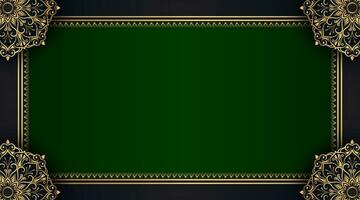 Luxus Mandala Hintergrund, Grün und schwarz vektor
