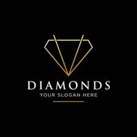 kreativ lyx diamant logotyp mall design. logotyp för företag, Smycken, varumärke och företag. vektor