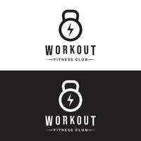 retro Jahrgang Fitnessstudio Sport Bodybuilding Vorlage Logo design.logo zum Geschäft , Fitness , Etikette ,Abzeichen und Fitnessstudio Center. vektor