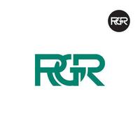 brev rgr monogram logotyp design vektor