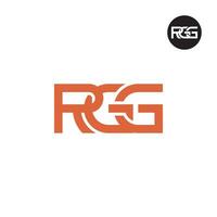 Brief rgg Monogramm Logo Design vektor