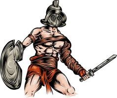 Spartacus Gladiator römisch Sklave Krieger . Vektor Illustration
