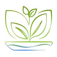 hydroponik aeroponic logotyp mall, hälsa mat ikon, organisk vegetabiliska trädgård. miljövänlig växande. vektor illustration
