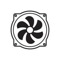 Auspuff Ventilator Luft Kühlung Zentralprozessor Ventilator Symbol vektor