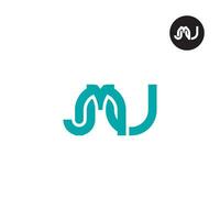 Brief jmu Monogramm Logo Design vektor