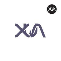 brev xwa monogram logotyp design vektor