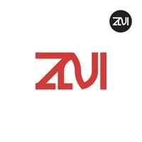 Brief zni Monogramm Logo Design vektor