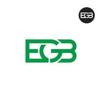 brev egb monogram logotyp design vektor