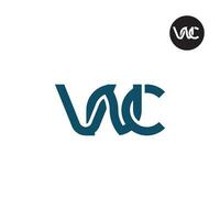 brev vnc monogram logotyp design vektor