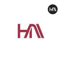 Brief hai Monogramm Logo Design vektor