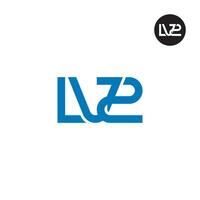 brev lv2 monogram logotyp design vektor