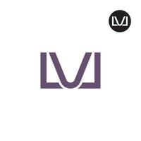 Brief lvl Monogramm Logo Design vektor