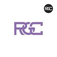 Brief rgc Monogramm Logo Design vektor