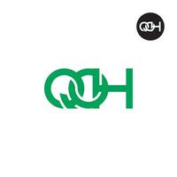 brev qoh monogram logotyp design vektor