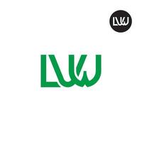 brev lvw monogram logotyp design vektor