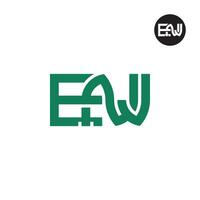 brev enj monogram logotyp design vektor