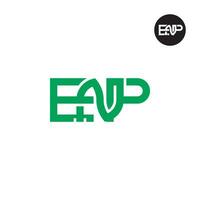 Brief enp Monogramm Logo Design vektor