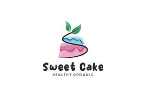 Süss organisch Kuchen Logo Design mit modern s Brief Konzept, Gesundheit Essen Kuchen vektor