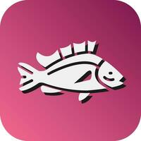 Steinfisch Vektor Glyphe Gradient Hintergrund Symbol zum persönlich und kommerziell verwenden.