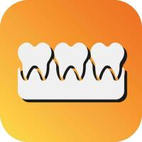 Zahn Vektor Glyphe Gradient Hintergrund Symbol zum persönlich und kommerziell verwenden.