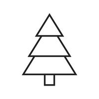 Weihnachten Baum Linie Symbol Vektor Illustration